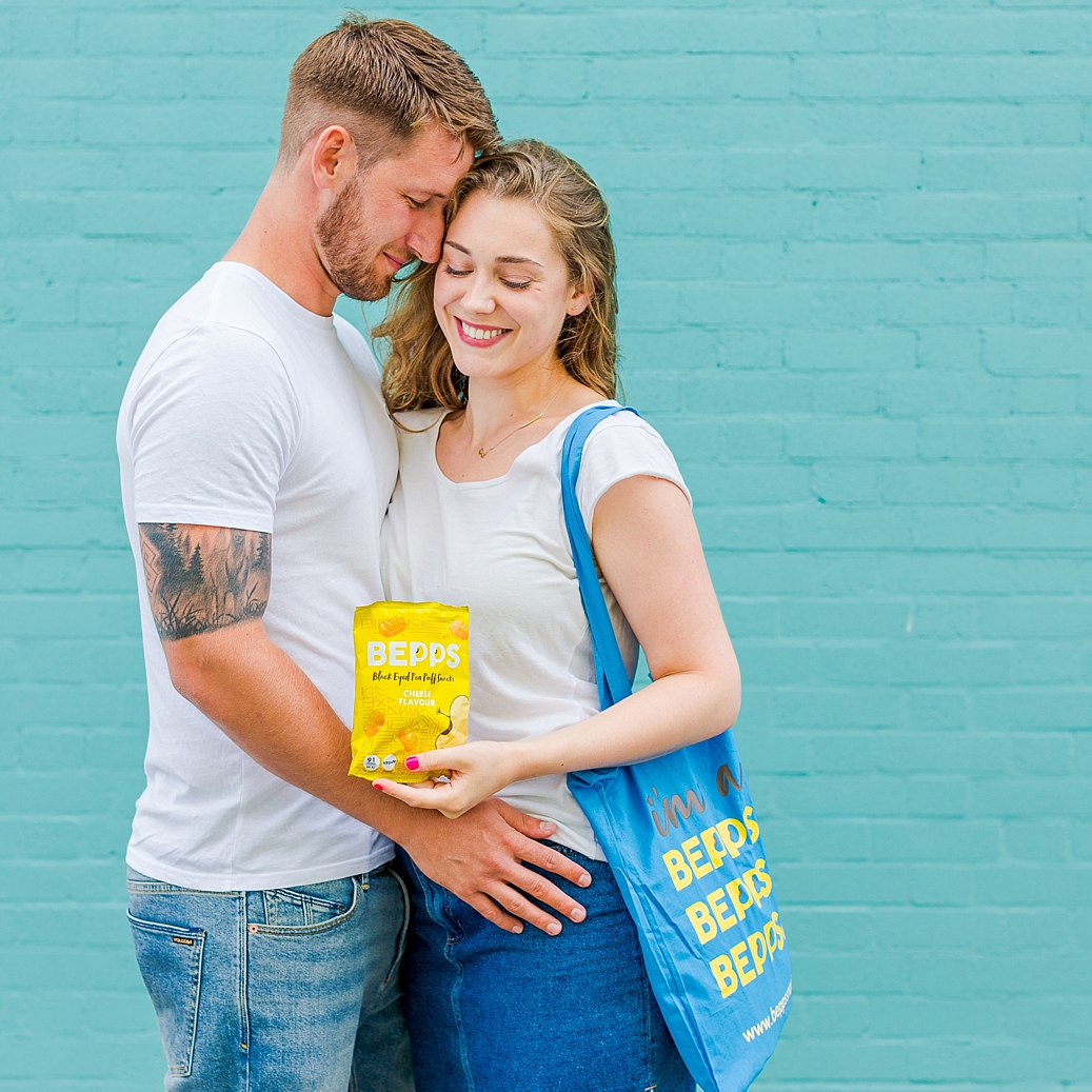 Colourful content creation for Bepps vegan snacks. Product photography & styling by Marianne Taylor.