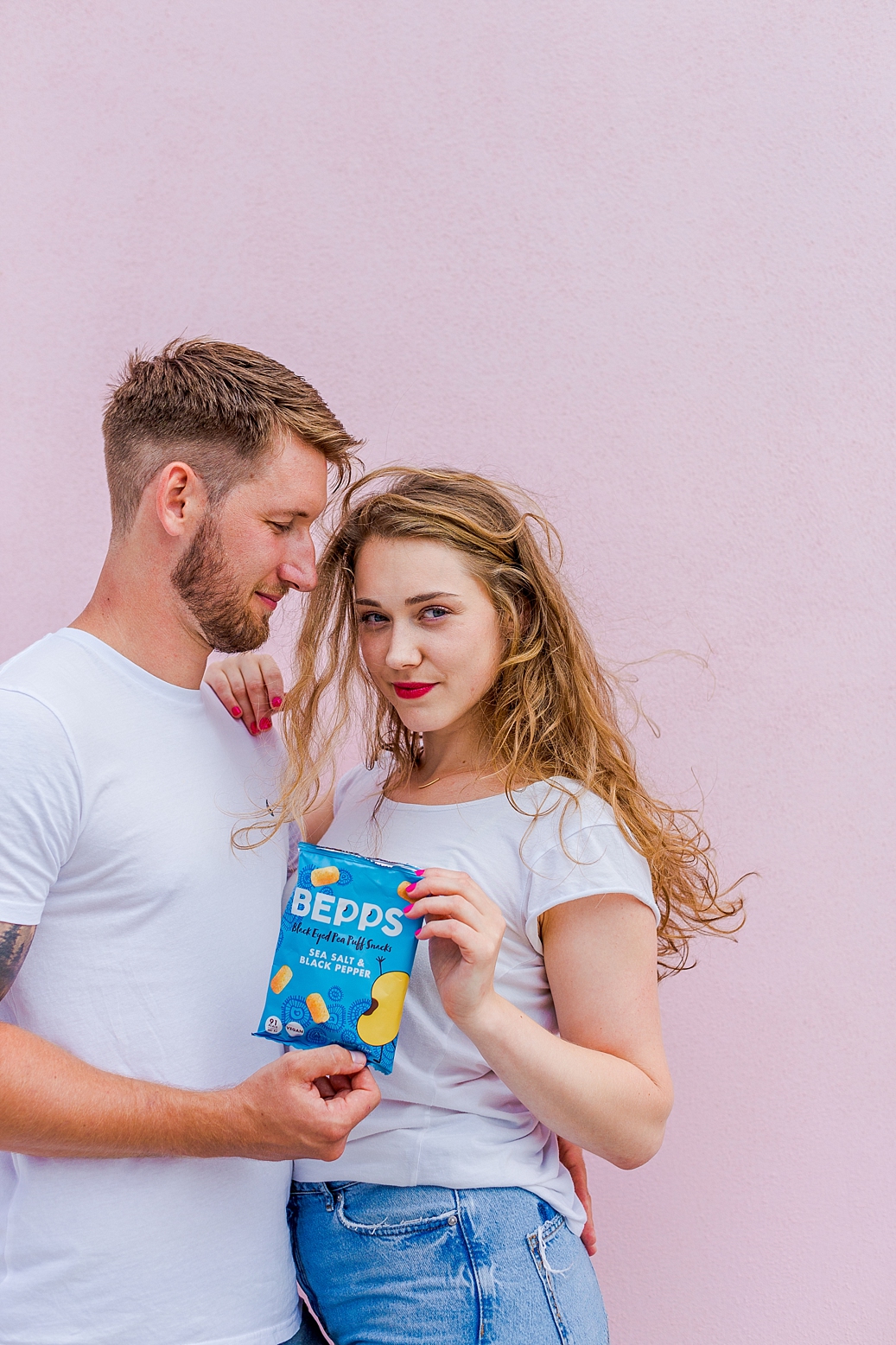 Colourful content creation for Bepps vegan snacks. Product photography & styling by Marianne Taylor.