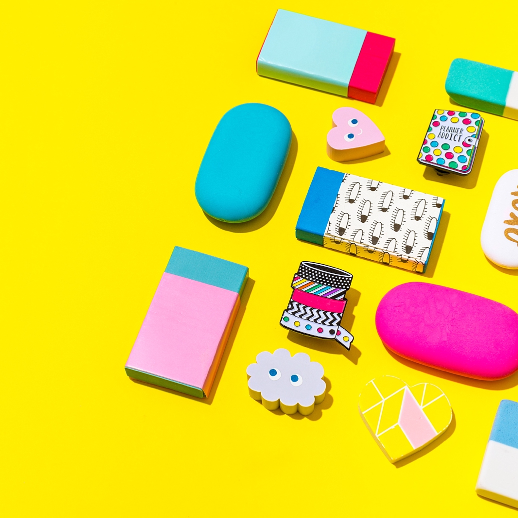 Colourful product photography and content creation for Punky Pins by Marianne Taylor.
