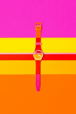Colourful content and product photography for Swatch by Marianne Taylor.