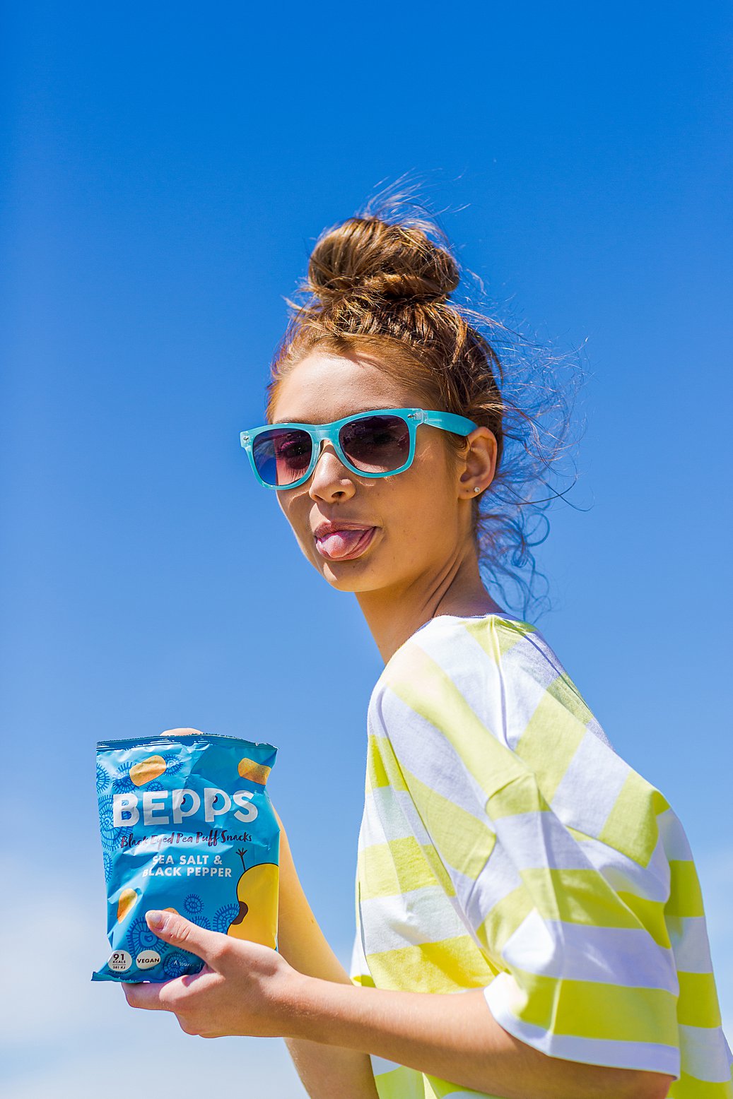 Colourful content creation for Bepps Snacks. Product & lifestyle photography by Marianne Taylor.