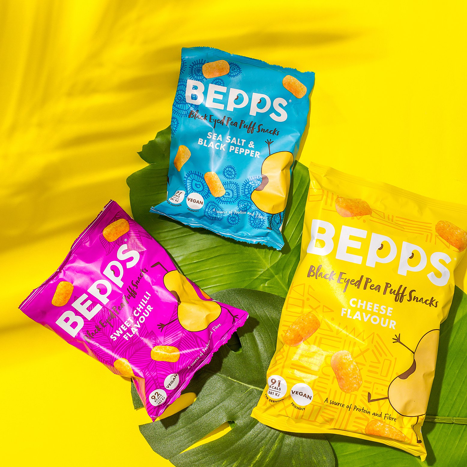 Colourful content creation for Bepps Snacks. Product & lifestyle photography by Marianne Taylor.