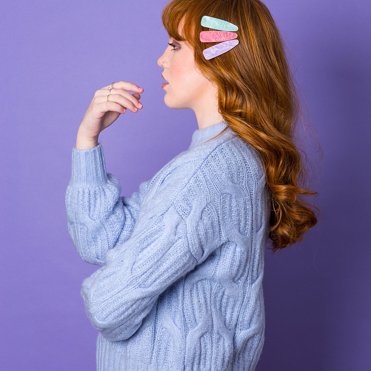 Colourful content creation for Crown & Glory hair accessories. AW19 product photography by Marianne Taylor.