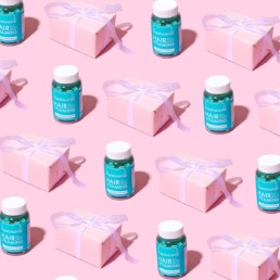 Colourful content creation for SugarBearHair vitamin supplements. Styled product stills photography by Marianne Taylor.