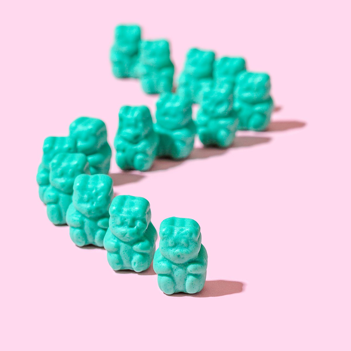 Colourful content creation for SugarBearHair vitamin supplements. Styled product stills photography by Marianne Taylor.