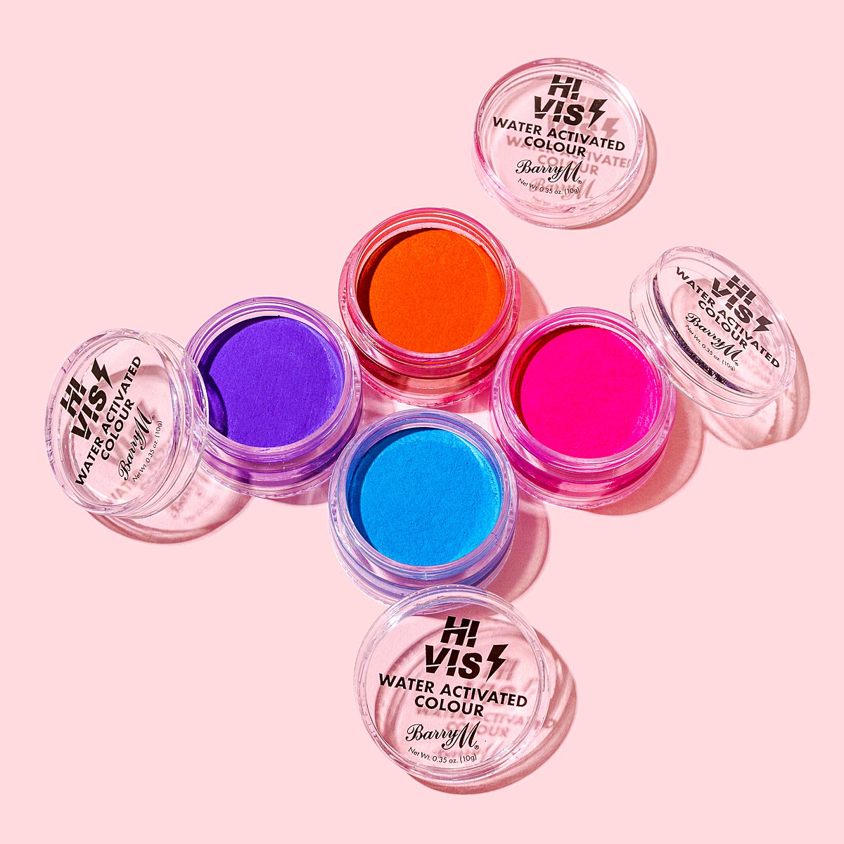 Colourful content creation for Barry M cosmetics. Styled makeup product stills photography by Marianne Taylor.