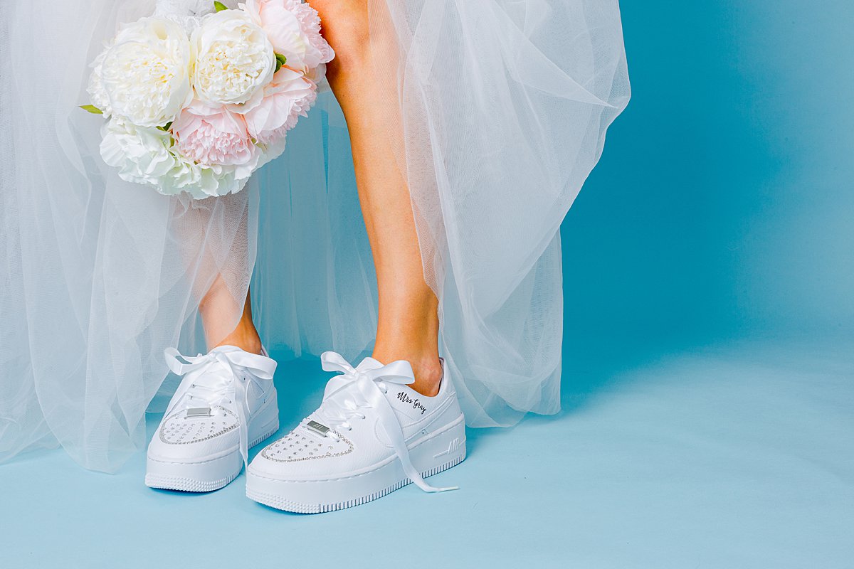 Product lifestyle photography & content creation for Wedding Converse. Product photography & styling by Marianne Taylor.