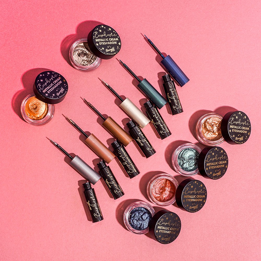 Beauty product content creation for Barry M cosmetics bursting with colour. Styled makeup and cosmetics product stills photography by Marianne Taylor.