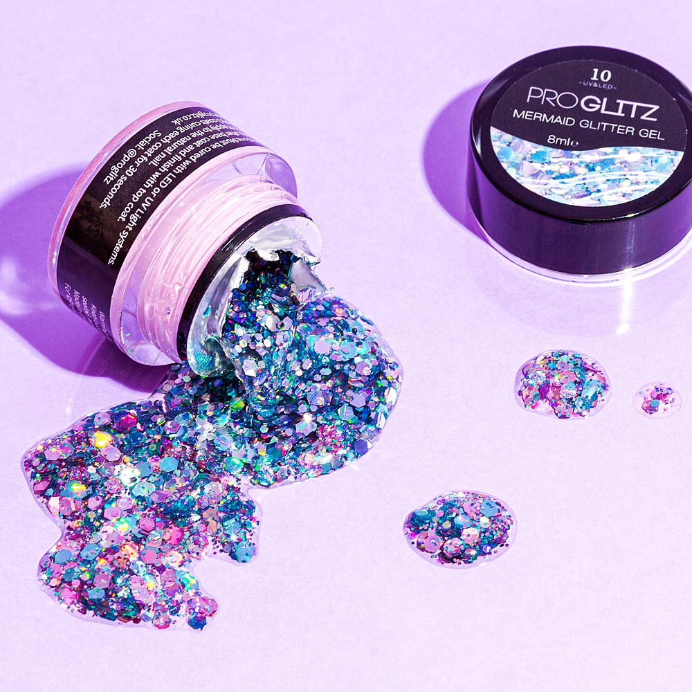Beauty product content creation for ProGLITZ cosmetics bursting with colour. Styled makeup and cosmetics product stills photography by Marianne Taylor.