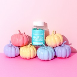 Colour-filled beauty product content creation for Sugarbearhair vitamins. Styled health product stills photography by Marianne Taylor.