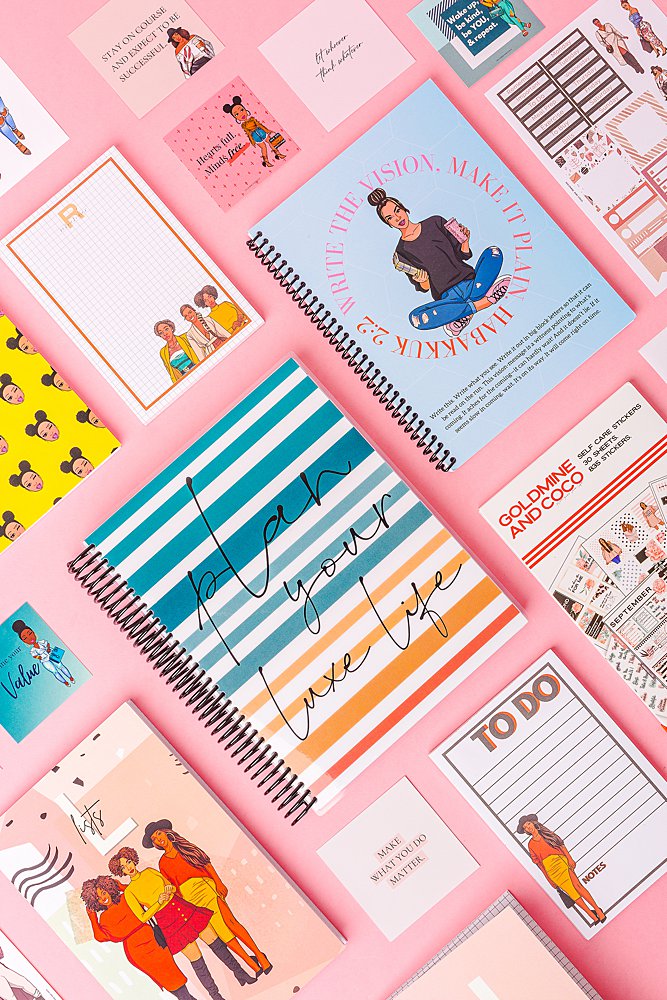 Fun product photography of stationery for Goldmine and Coco. Styled product stills photography by Marianne Taylor.