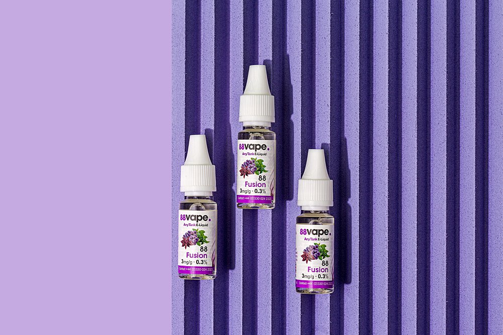 Content creation for 88vape with bright colours. Styled product stills photography by Marianne Taylor.