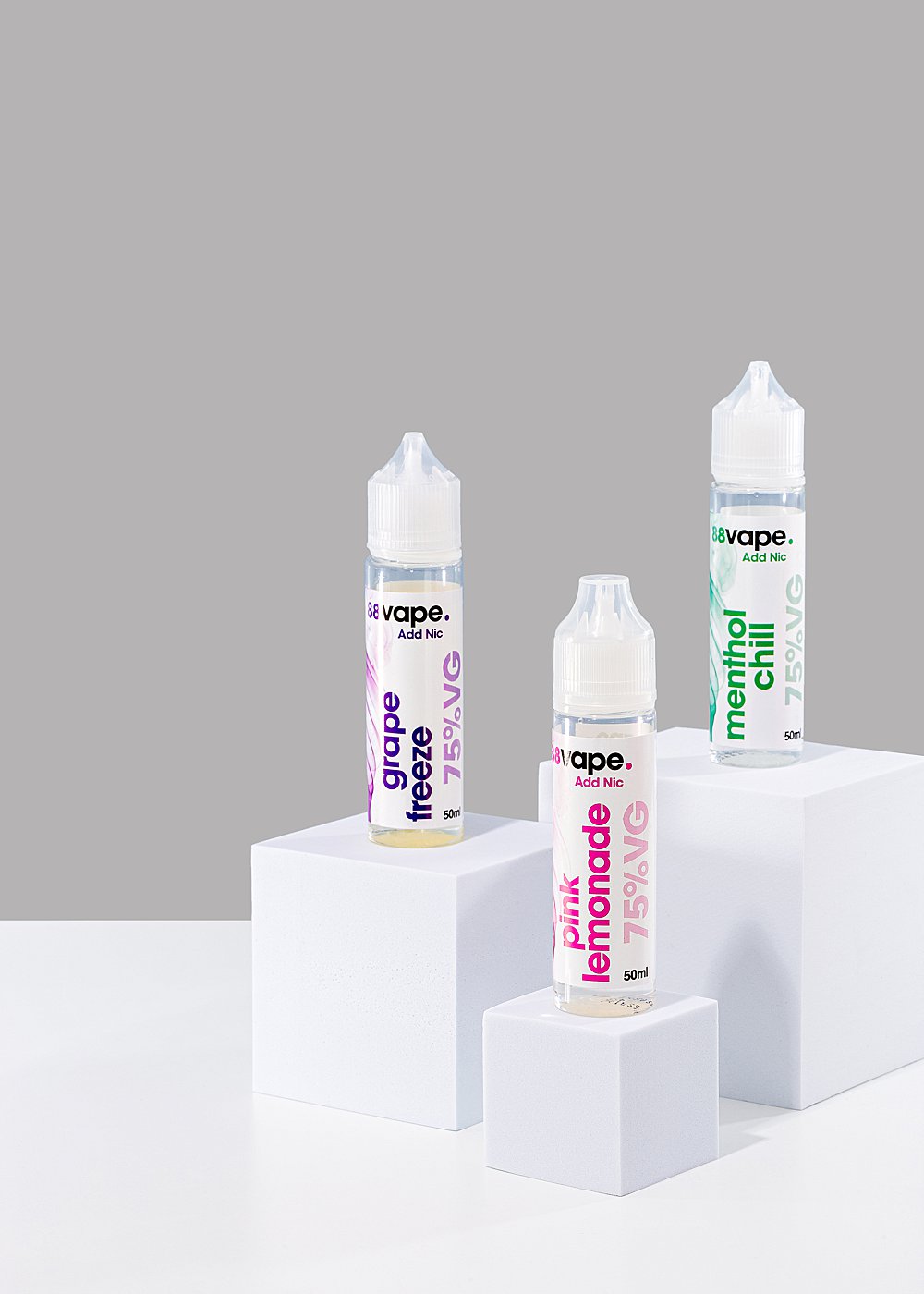 Content creation for 88vape with bright colours. Styled product stills photography by Marianne Taylor.