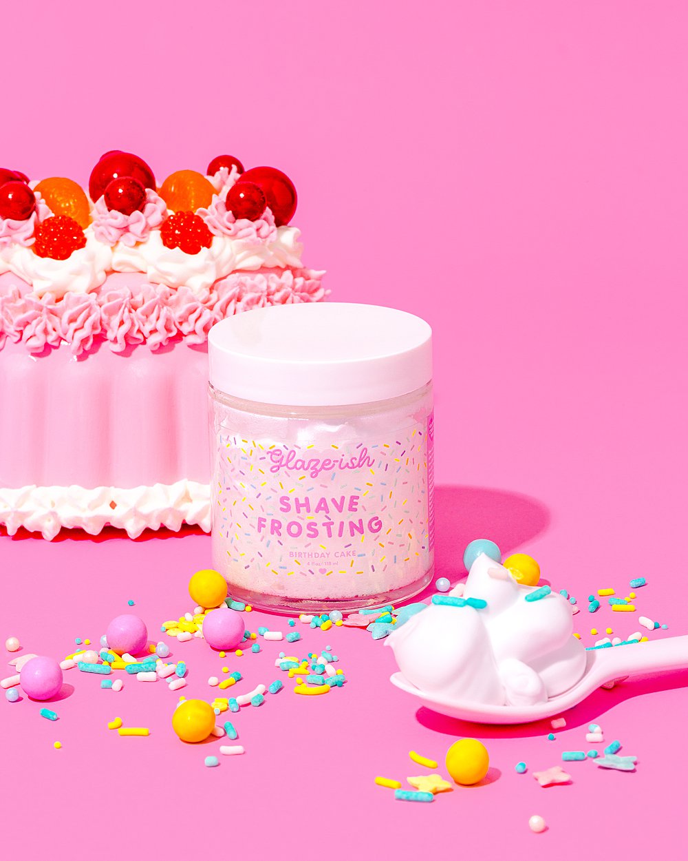 Brightly coloured beauty product content creation for Glaze-ish. Styled product stills photography by HIYA MARIANNE.