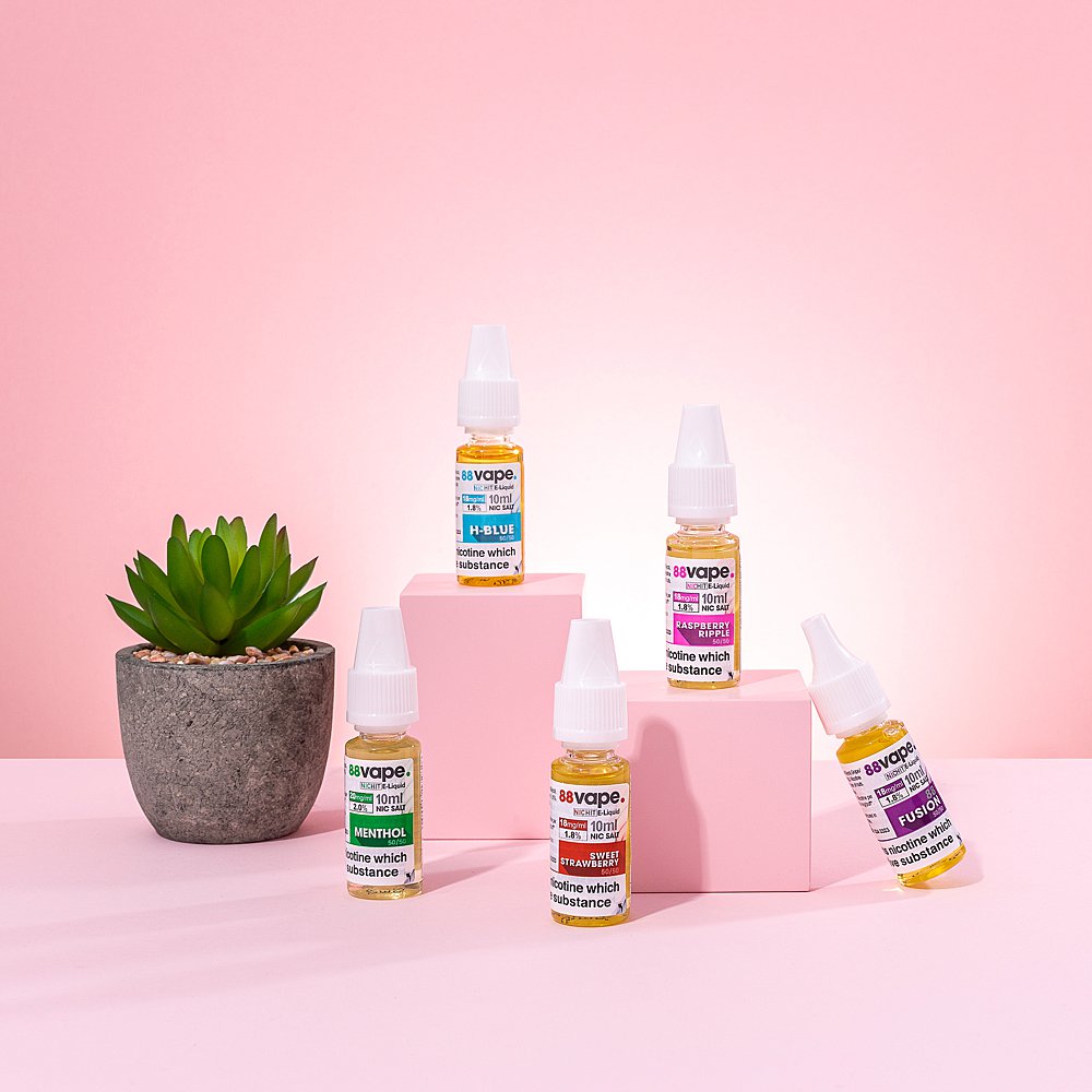 Content creation for 88vape with bright colours. Styled product stills photography by HIYA MARIANNE.