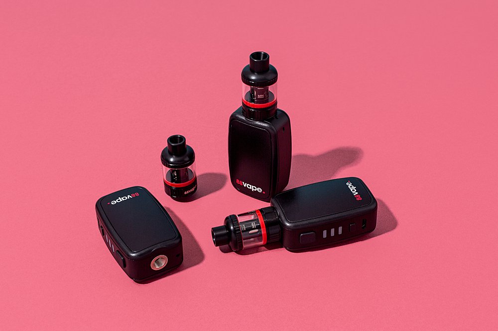 Content creation for 88vape with bright colours. Styled product stills photography by HIYA MARIANNE.