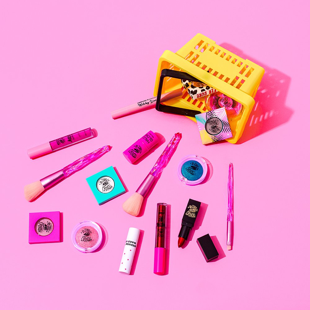 Colourful content creation and creative still life photography for Medusa's make-up. Product photography, art direction and styling by HIYA MARIANNE.