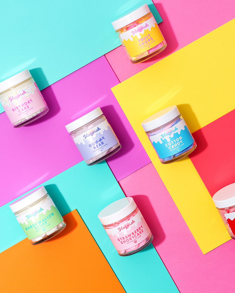 Colourful content creation and creative still life photography for Glzeish skincare. Playful product photography, art direction and styling by HIYA MARIANNE.