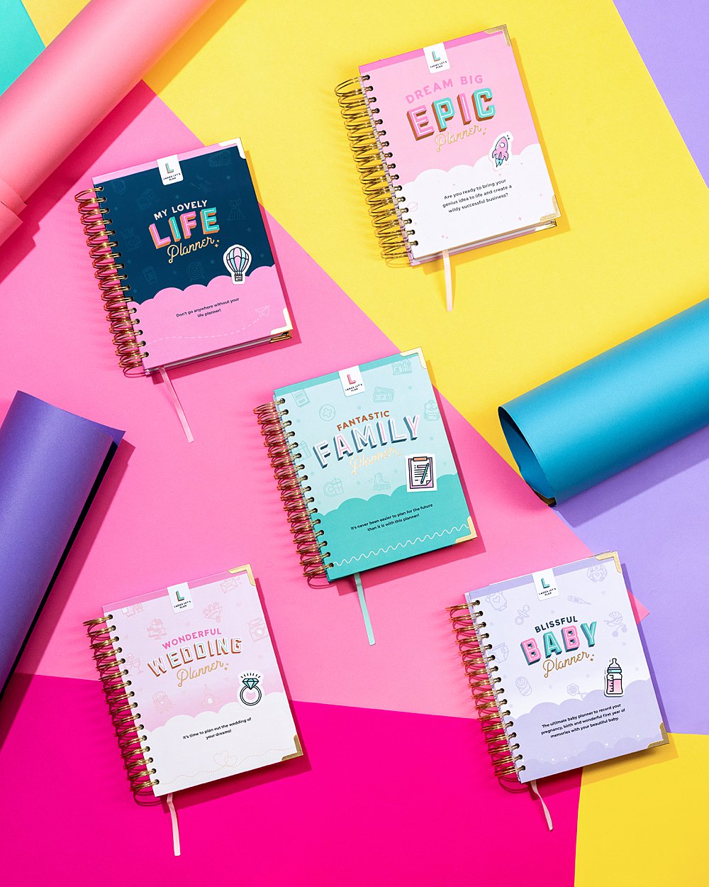Pretty product photography for a Ladies lets launch planner launch by HIYA MARIANNE.