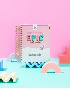 Pretty product photography for a Ladies lets launch planner launch by HIYA MARIANNE.