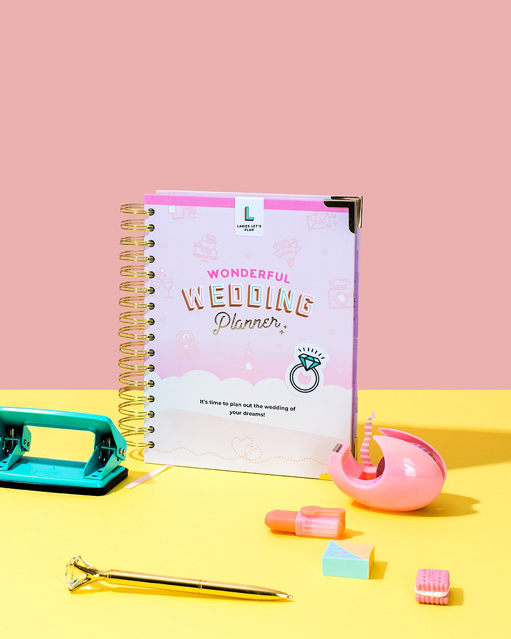 Pretty product photography for a Ladies lets launch planner launch by HIYA MARIANNE.