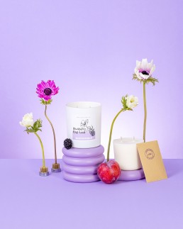 Colourful floral content creation for Makes Scents Studio scented candles. Styled product stills photography by HIYA MARIANNE.