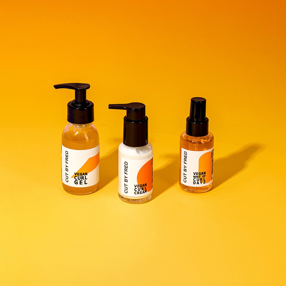 Colourful content creation for CUT BY FRED hair care. Styled product still life photography by HIYA MARIANNE content studio.