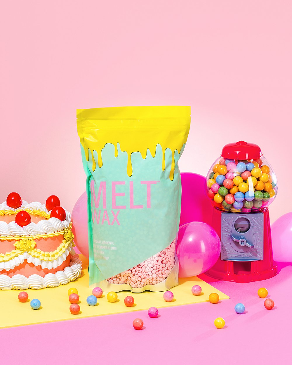 Colourful content creation for Melt Wax. Styled product still life photography by HIYA MARIANNE content studio.