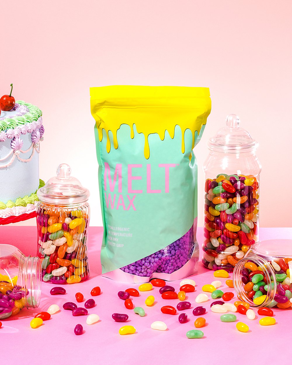 Colourful content creation for Melt Wax. Styled product still life photography by HIYA MARIANNE content studio.