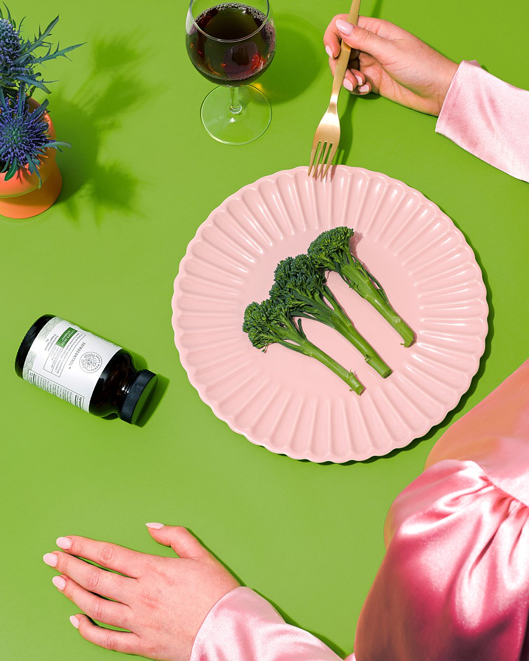 Colourful content creation for The Happy Mammoth. Styled supplement and vitamin product still life photography by HIYA MARIANNE photo production studio.