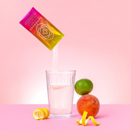 Colourful content creation for Hang Cure. Styled supplement and vitamin product still life photography by HIYA MARIANNE photo production studio.