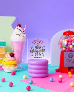 Colourful product photography for Arrow Gift Co greeting cards and gifts. Styling and still life photography by HIYA MARIANNE photo production studio.