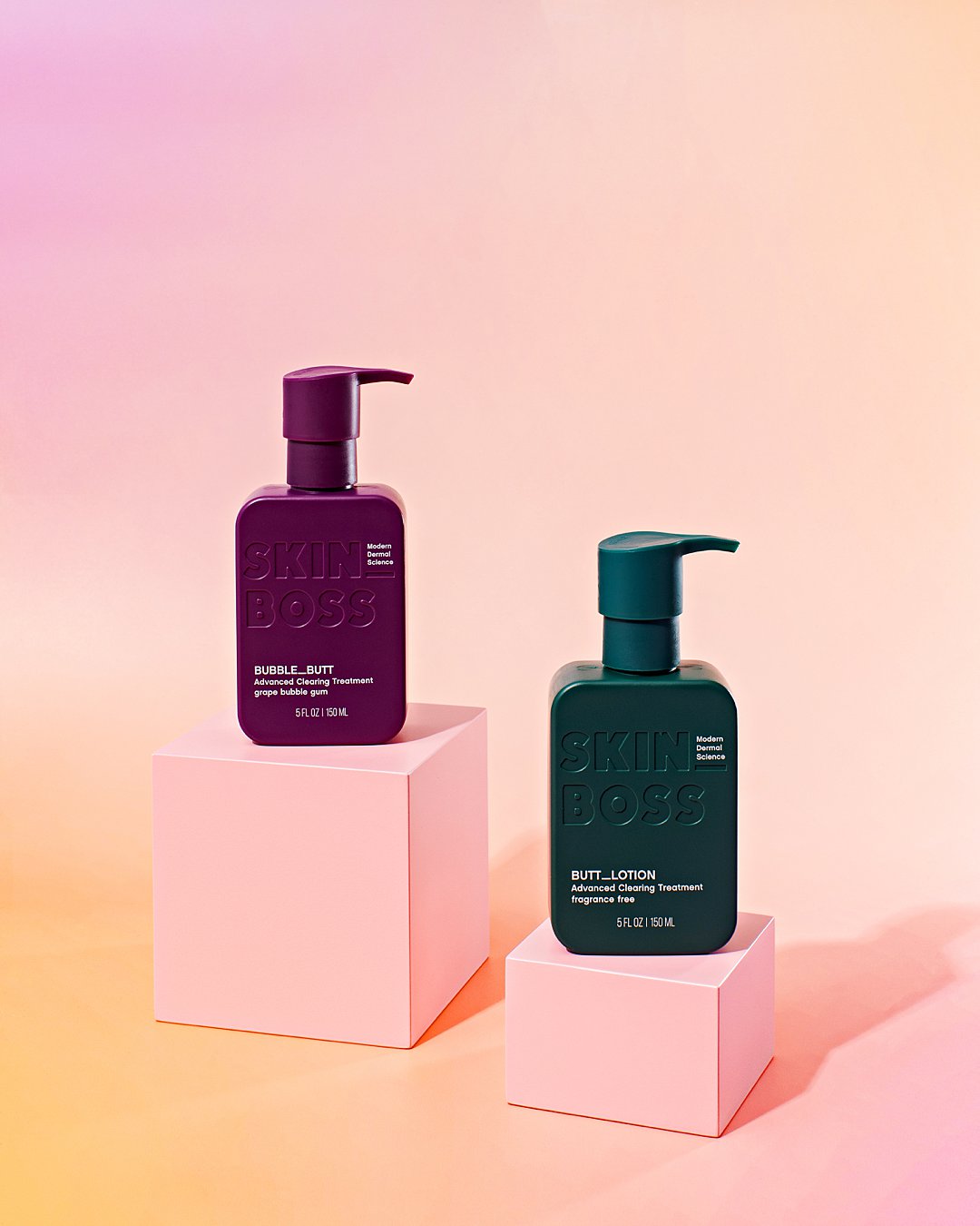 Colourful product photography for Skin Boss skincare. Styling and still life photography by HIYA MARIANNE photo production studio.