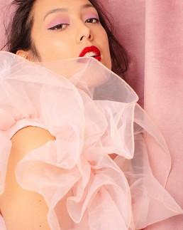 Pretty in pink themed model portrait shoot by HIYA MARIANNE