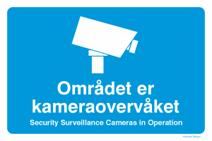 Område er kameraovervåket