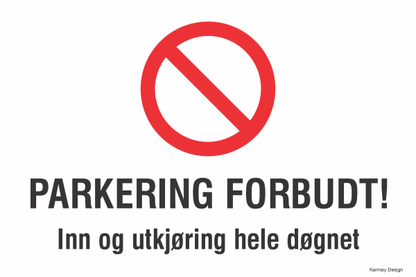 Parkering forbudt