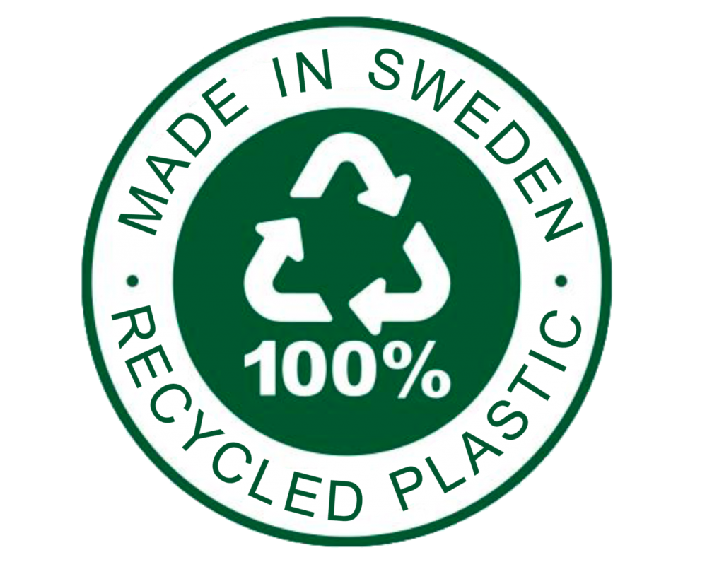 100% återvunnen plast