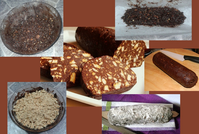 Salame al Cioccolato - Fasi di Preparazione