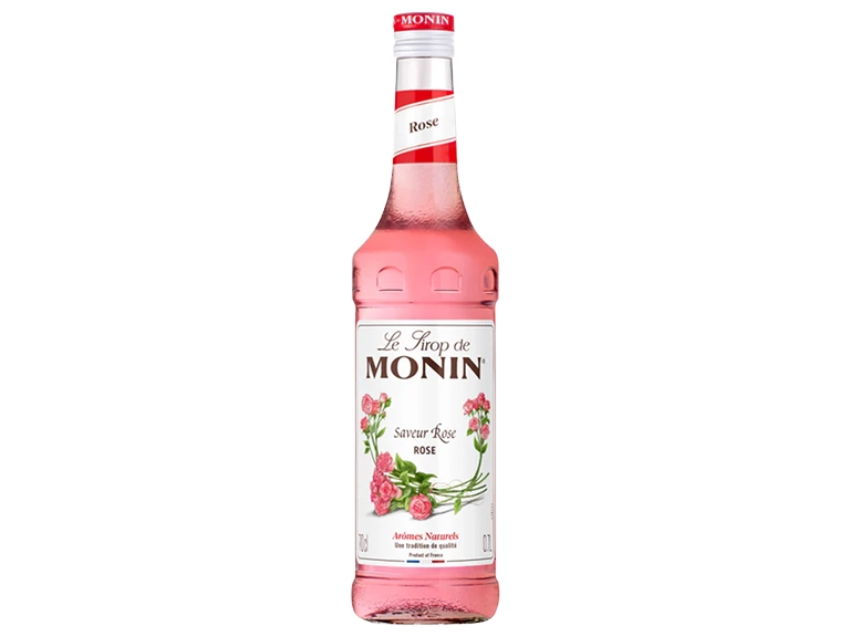 Fles Monin Rose Siroop met rozen siroop