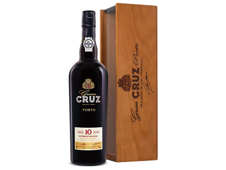 Fles Gran Cruz Porto Tawny 10Y met steenrode kleur en klassieke uitstraling