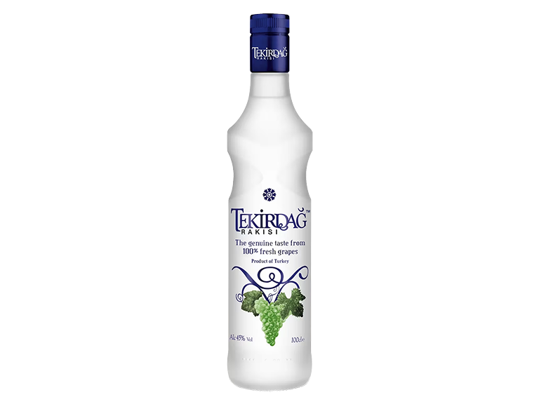 Fles Tekirdag Raki Rakisi van 100% verse druiven met verfijnde anijssmaak