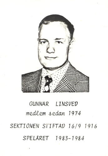 1983-84 Gunnar Linsved-Roman