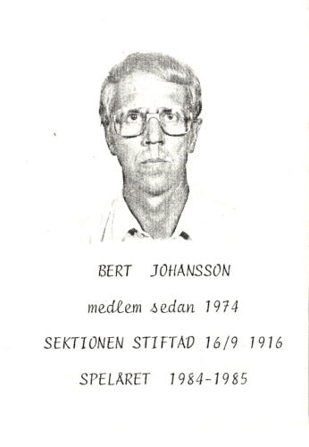 1984-85 Bert Johansson