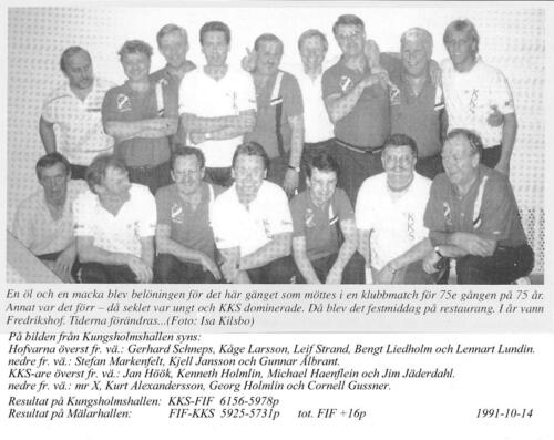 KKS-FIF 75 år 1991-10-14