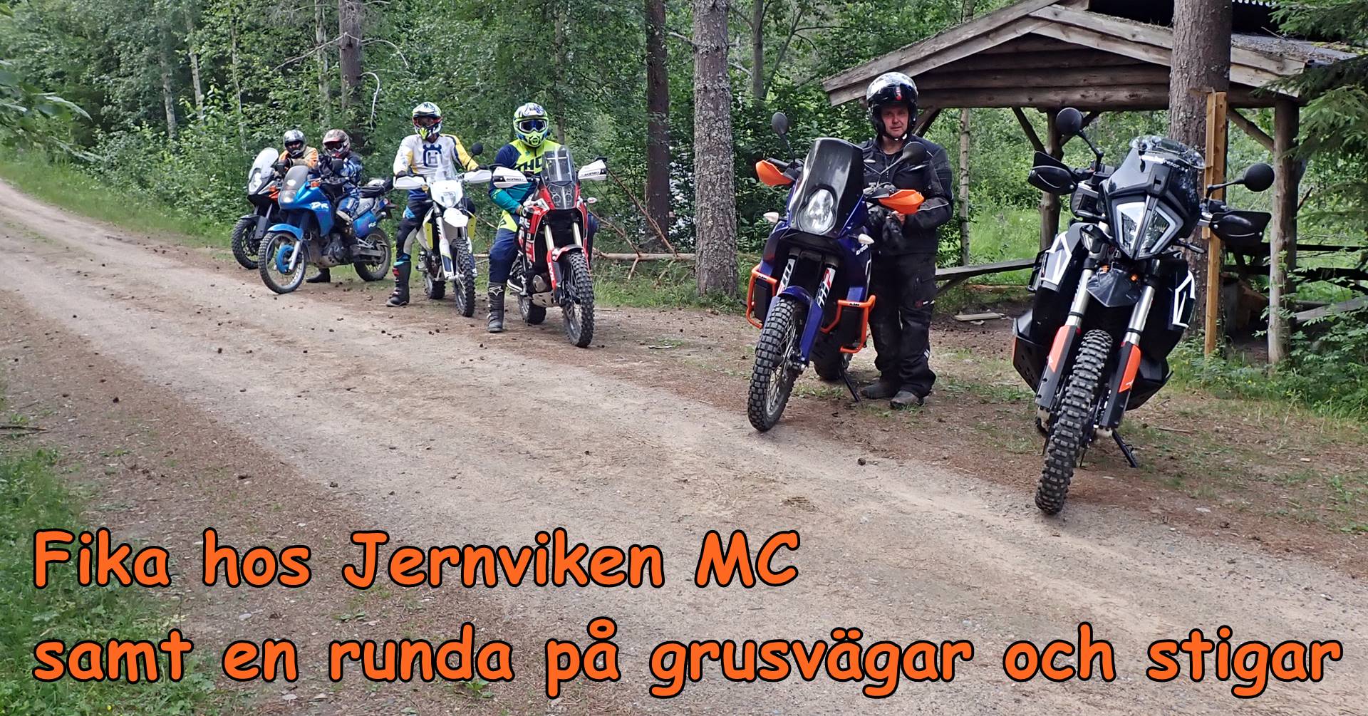 Läs mer om artikeln Fika hos Jernviken MC samt en runda på grusvägar och stigar.