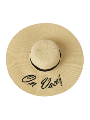 Letter Embroidery Floppy Hat
