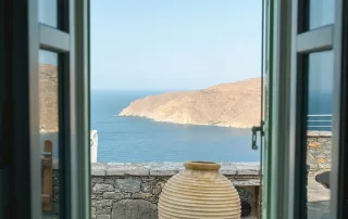 House in Potamos Amorgos view from window