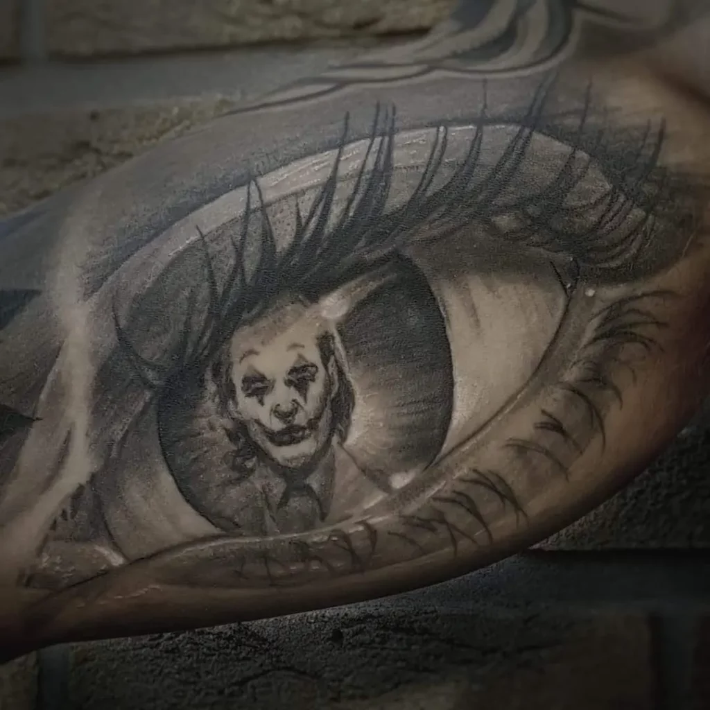 portret tattoo of realistische tatoeages the joker 