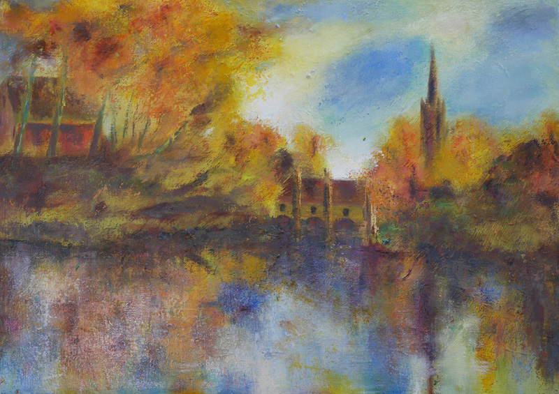 B40 Minnewater by Paul Hollingsworth. Oil Paintings by Paul Hollingsworth.