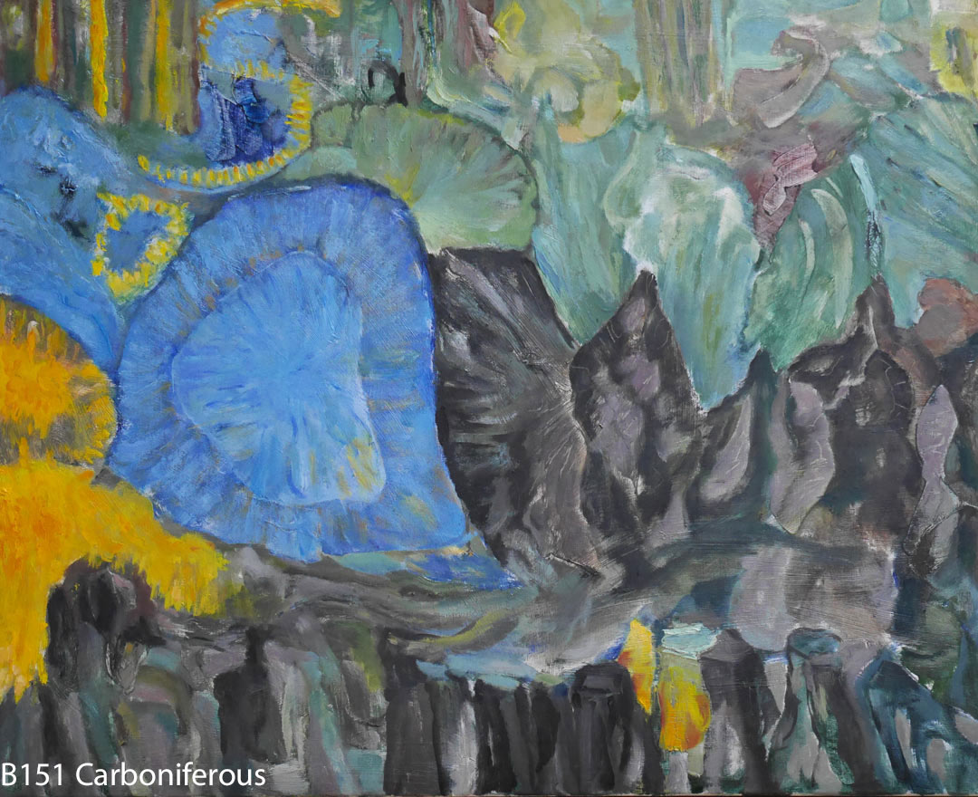 Geotechnical set of paintings 4. Oil Paintings by Paul Hollingsworth. B151 Carboniferous canvas 61x76cm Hollingsworth Paul 13mei2018. Oil Paintings by Paul Hollingsworth.